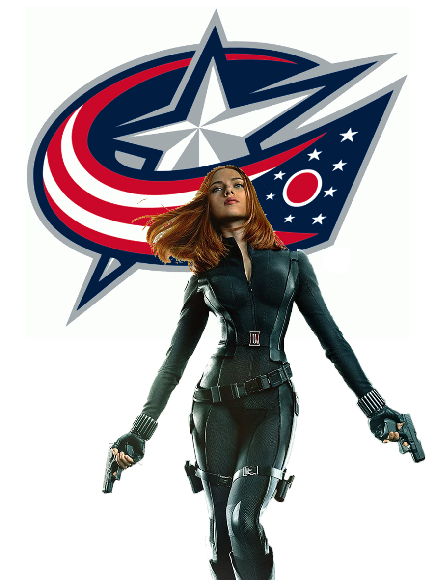 Columbus Blue Jackets Black Widow Logo vinyl decal